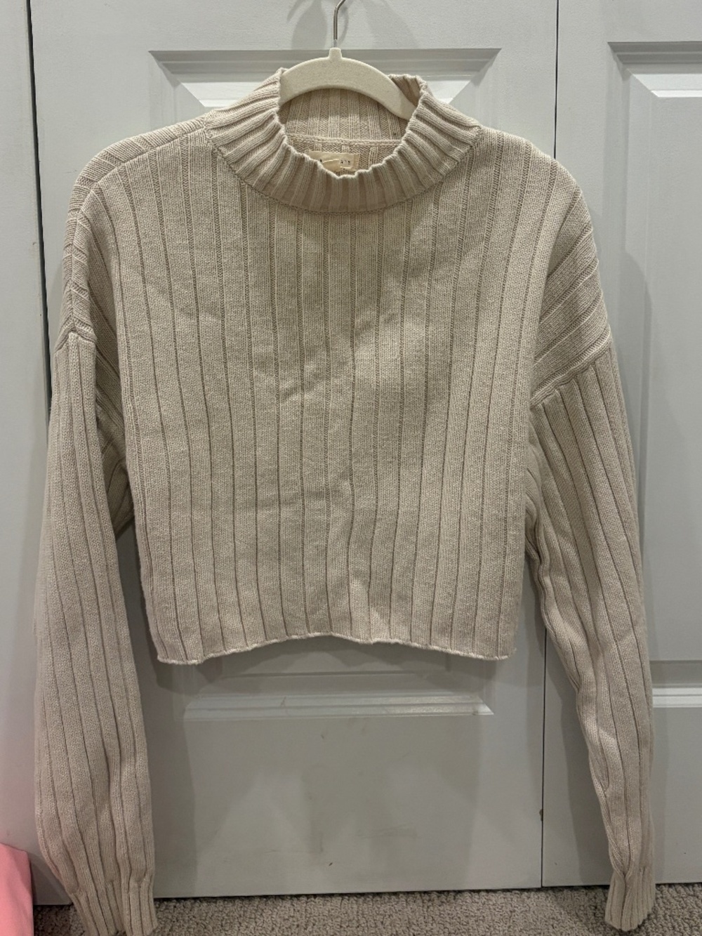 LA Hearts / PacSun Cream Ribbed Mock Neck Sweater